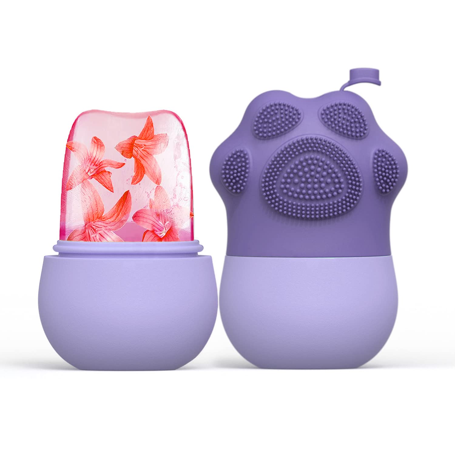 HANNEA Ice Roller for Face Massage & Eye, Anti-Leak Silicone Ice Face Roller Ice Mould With Cleansing Brush, Women Skin Care Ice Facial Roller for Eliminate Edema & Calm Skin, Shrink Pore (Purple) HANNEA Ice Roller for Face Massage & Eye, Anti-Leak Silicone Ice Face Roller Ice Mould With Cleansing Brush, Women Skin Care Ice Facial Roller for Eliminate Edema & Calm Skin, Shrink Pore (Purple)